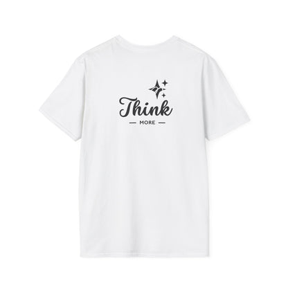 Think More Tee Black & White - White