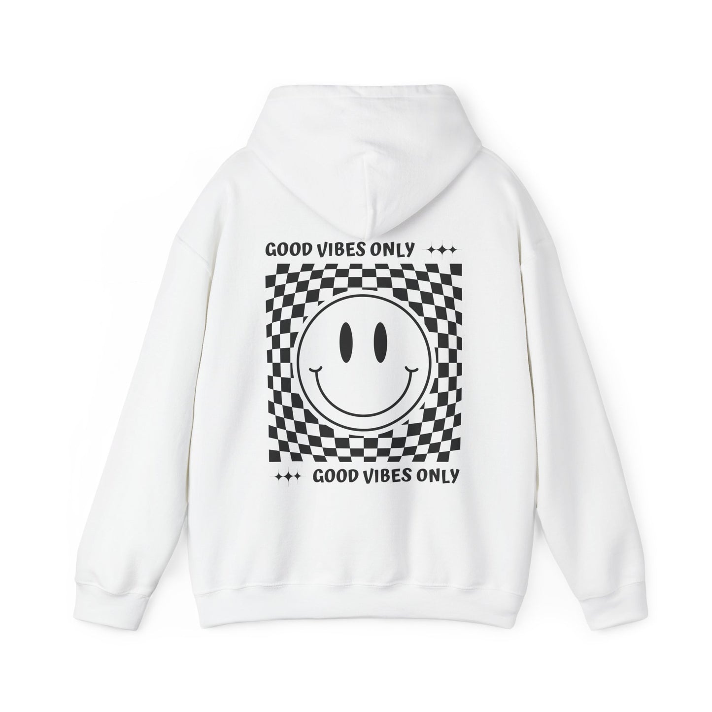 Good Vibes Hoody Black & White - White